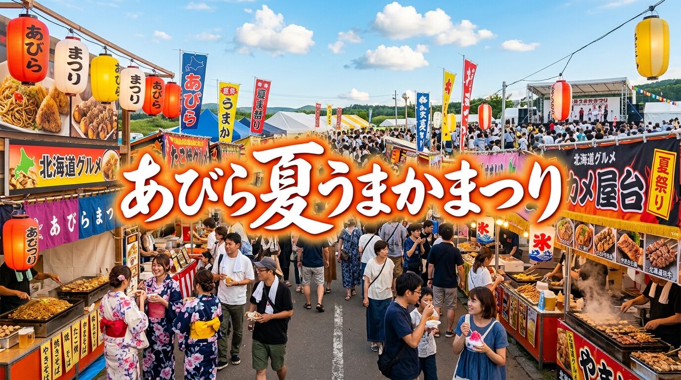 2026.3.11逢凶化吉平安偑　新潟産上質碧玉 あびら夏うまかまつり2026の屋台グルメ情報！駐車場・イベント内容も